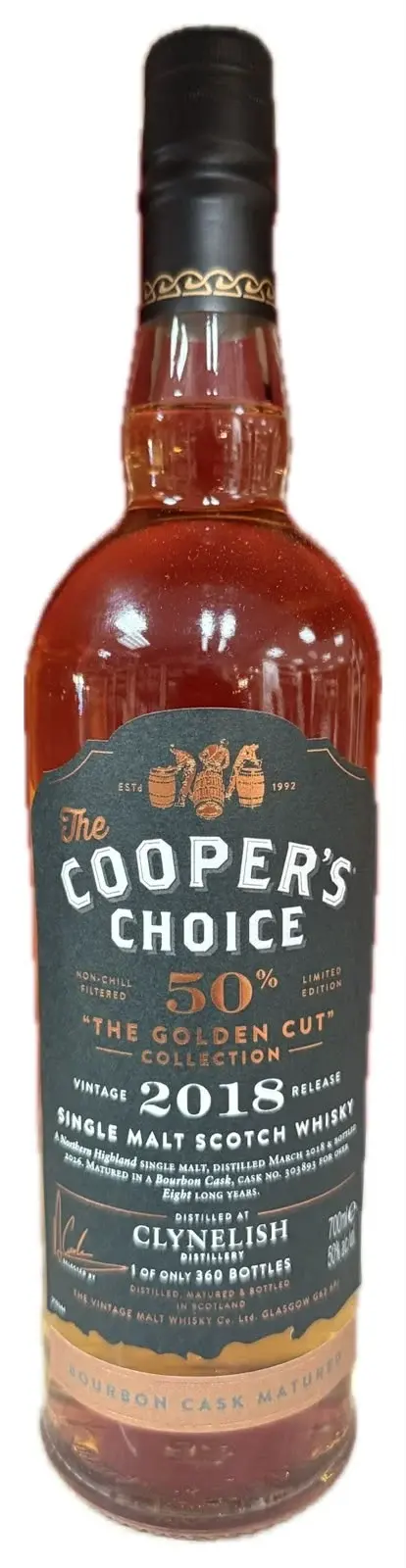 Coopers Choice Golden Cut Clynelish 8 YO 2018