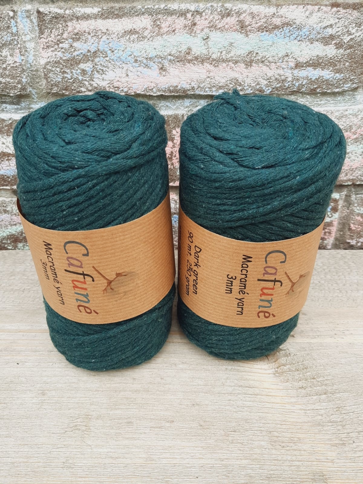 Macrame garen 3mm Donkergroen