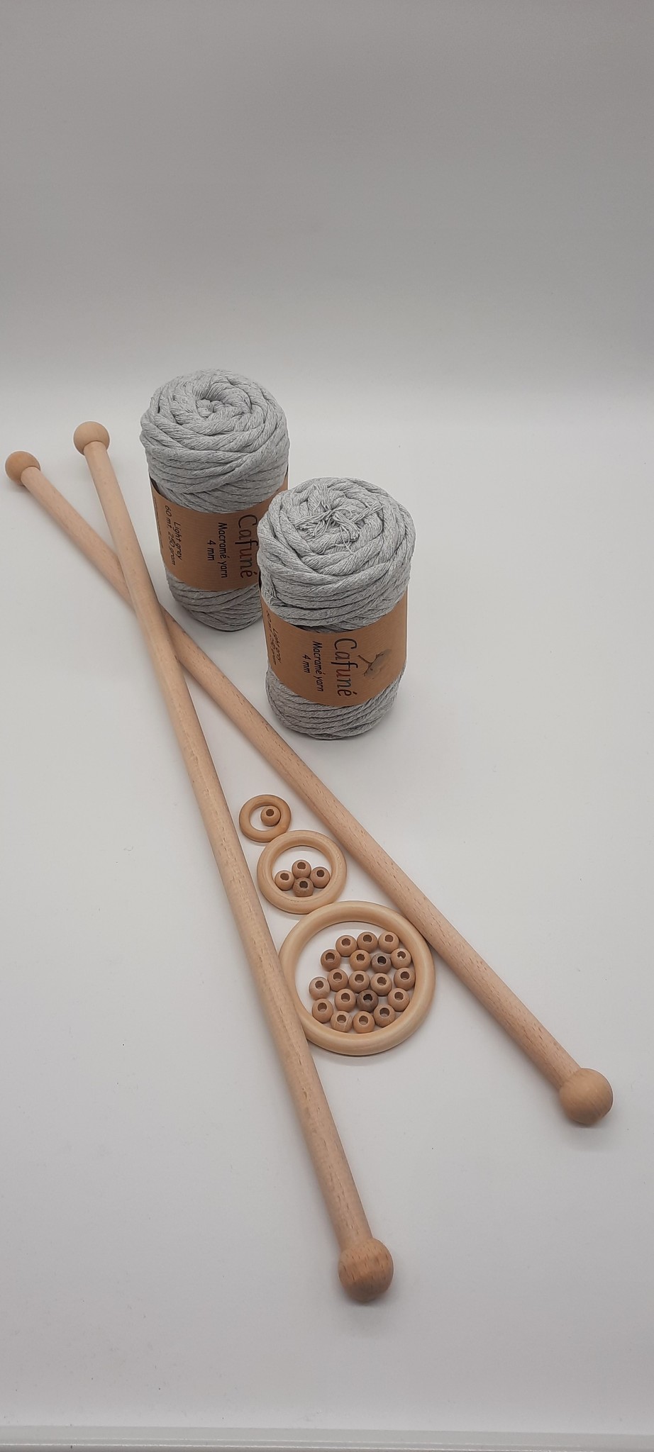Macramé pakket Lichtgrijs