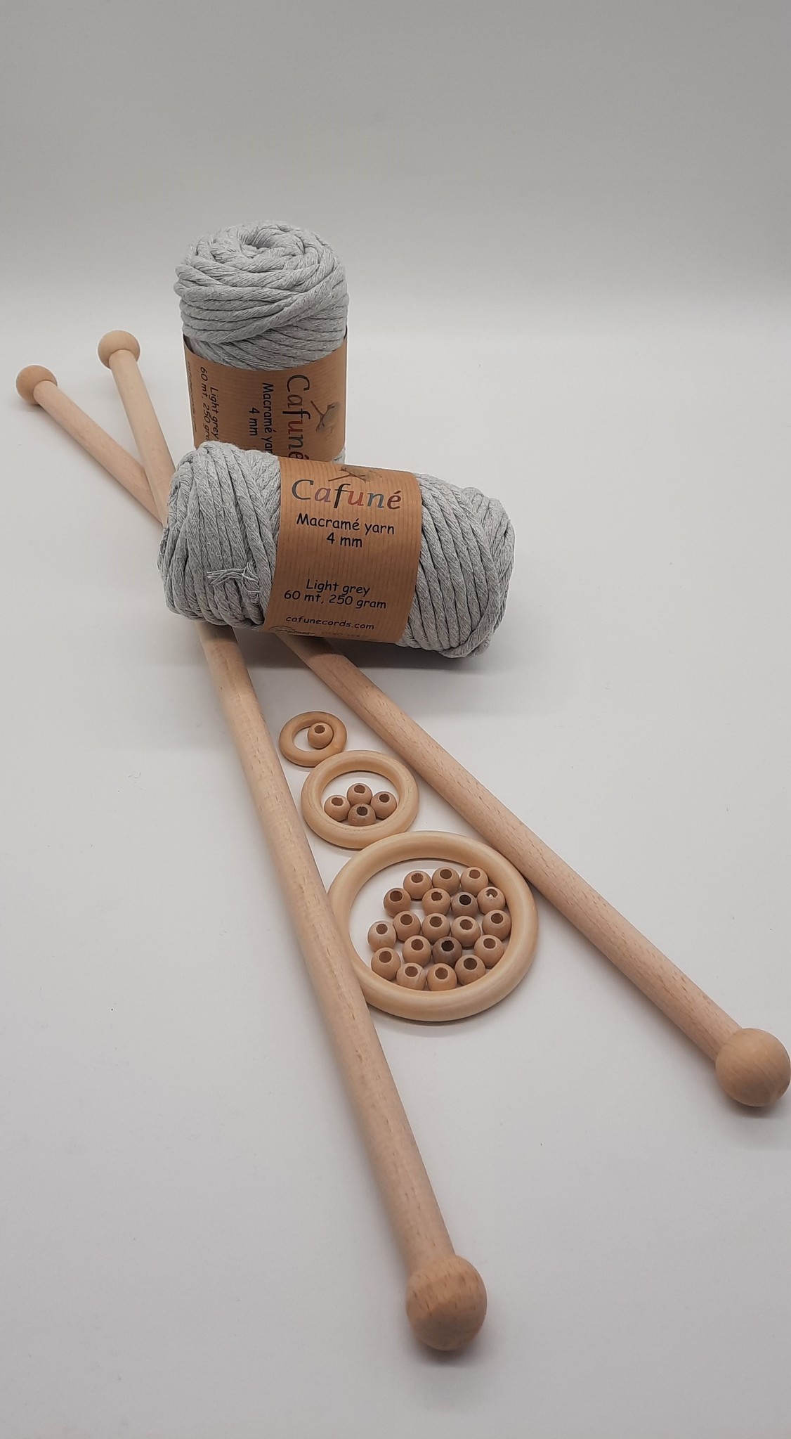 Macramé pakket Lichtgrijs