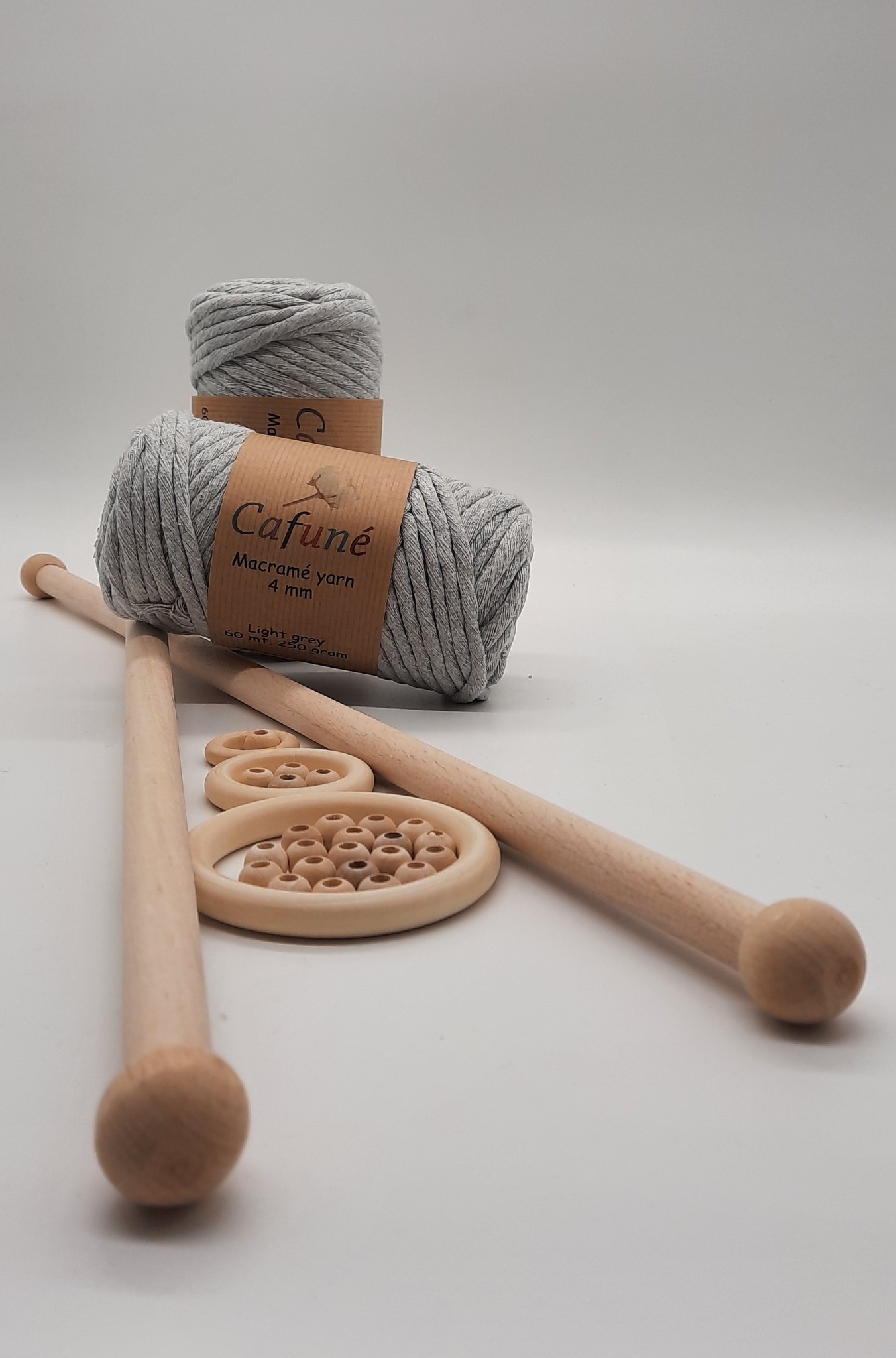 Macramé pakket Lichtgrijs