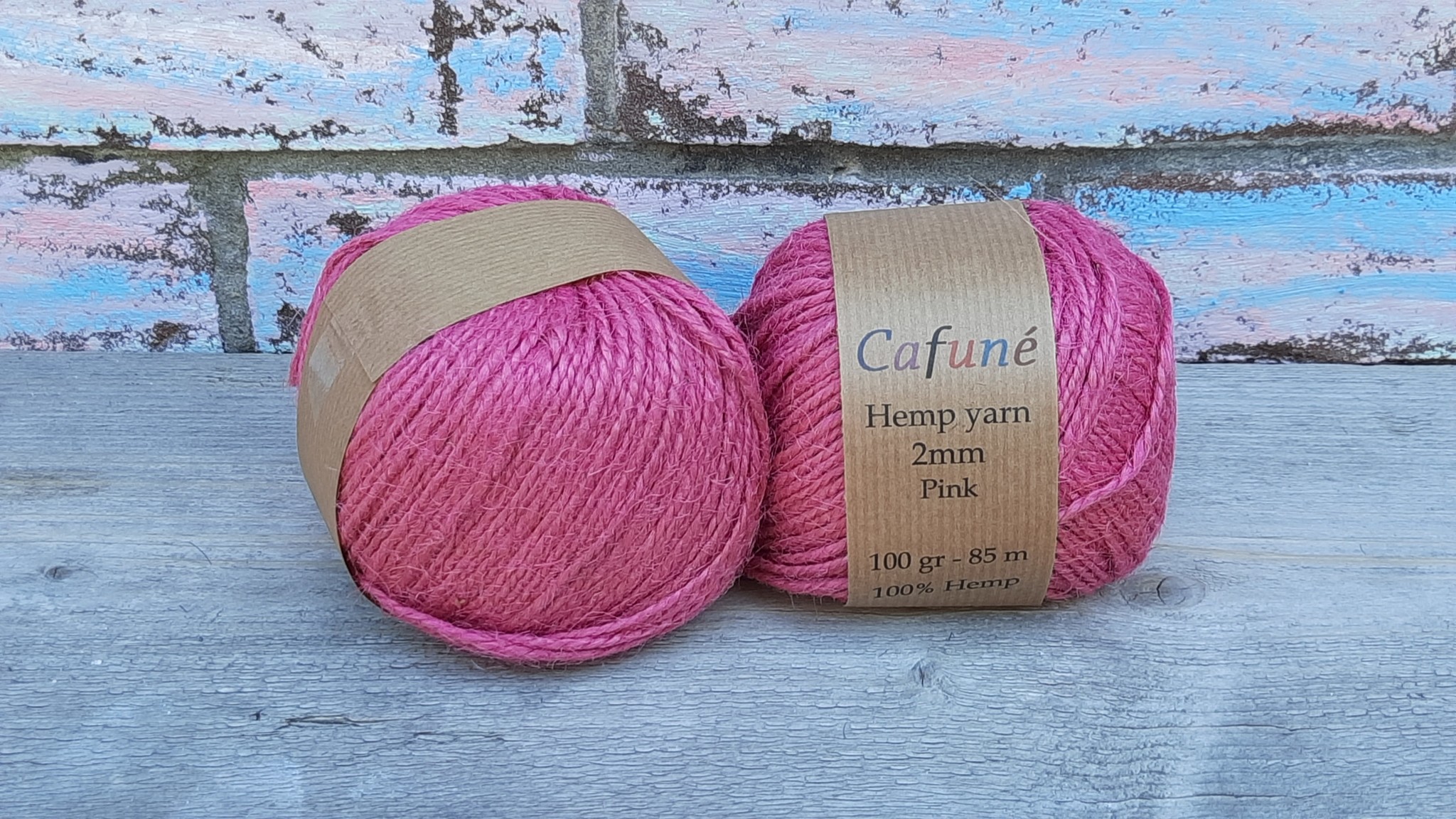 Hennep touw 2mm Pink