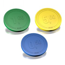 Plastic Embossed Ø 29mm Tokens Euro Amount 1000 pcs