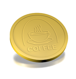 CombiCraft Standard Plastic  Food & Beverage Tokens Ø29mm with Embosed Print of 'coffee' - 250 pcs