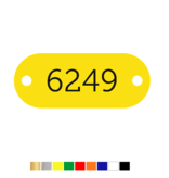 CombiCraft Number Tags Plastic Oval Shaped