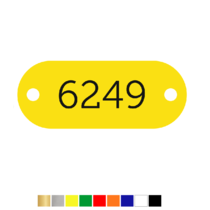 Number Tags Plastic Oval Shaped