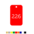 CombiCraft Number Tags Plastic Rectangular with 1 hole