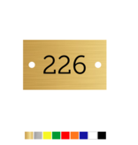 CombiCraft Number Tags Plastic Rectangular Landscape 1.6mm thick with sharp edges and 2 holes