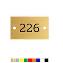 Number Tags Plastic Rectangular with 2 holes