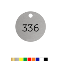 Number Tags Plastic Round with 1 hole