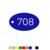 CombiCraft Number Tags Plastic Oval with 1 hole