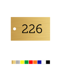 Number Tags Plastic Rectangular with 1 hole