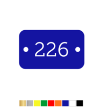 Number Tags Plastic Rectangular with 2 holes