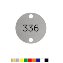 Number Tags Plastic Round with 2 holes A+B