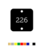 CombiCraft Number Tags Plastic Square 1.6mm thick with rounded edges and 2 holes above and below