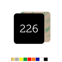 Number Tags Plastic Square with tape