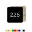 CombiCraft Number Tags Plastic Square 1.6mm thick with rounded edges and tape