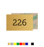 CombiCraft Number Tags Plastic Rectangular Landscape 1.6mm thick with sharp edges and tape