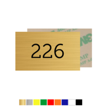 Number Tags Plastic Rectangular with tape