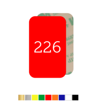 Number Tags Plastic Rectangular with tape