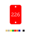 CombiCraft Number Tags Plastic Rectangular Portrait 1.6mm thick with sharp edges and 2 holes