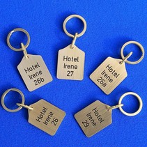 Brass Hotel Key Chains Hotel Irene