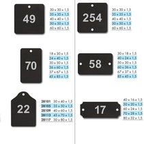 Number Tags Aluminium