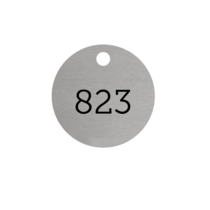 Aluminium Round tag with one hole