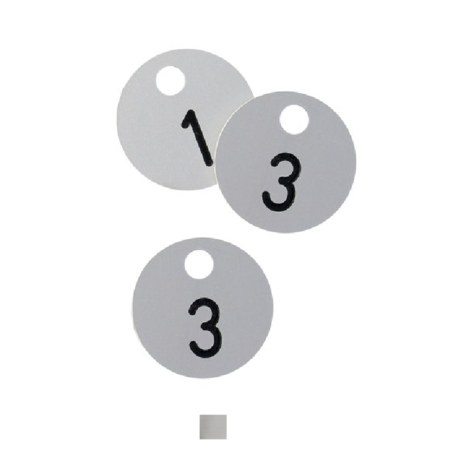 CombiCraft Number Tags round with milling engraving in a variety of sizes