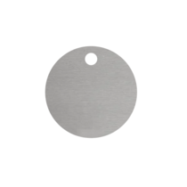 Blank Aluminum Round Silver with 1 hole