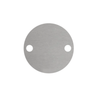 Blank Aluminium Round Silver with 2 holes
