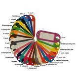 CombiCraft Key Tags Colour Mix 50 pcs with key ring (mix of 25 colours)