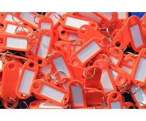 Coast Key Chain Key Tags| 10 Pack Assorted Colors | Plastic Key Ring  Tags/Labels for a Backpack, Fob, Mailbox, ID, USB Drive, Car Keys & More |  Key