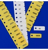 CombiCraft Polyester Number Tags or Number Labels 65x25mm