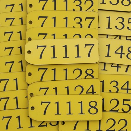 CombiCraft Number Tags in various sizes and colours