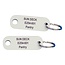 CombiCraft Acrylic Key Tags Model E7 with 2 holes with custom text and numbering