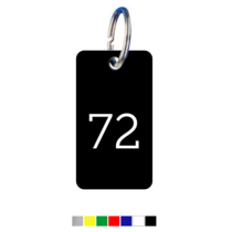 Key Tags Rectangular Portrait with number