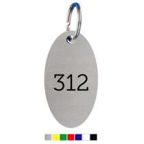 Key Tags Oval Portrait with number