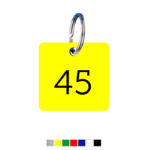 Key Tags Rectangular Portrait with number