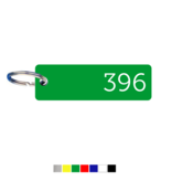 CombiCraft Numbered Acrylic Key Tags Small Rectangular Landscape with rounded edges