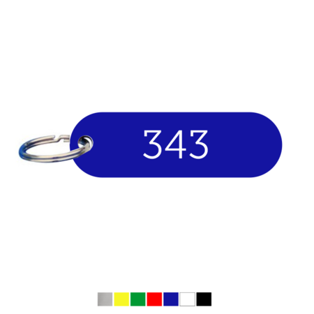 CombiCraft Numbered Acrylic Key Tags Label Oval