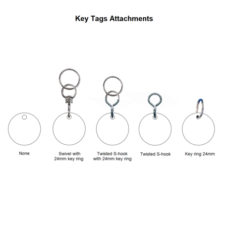 CombiCraft Numbered Acrylic Key Tags Round