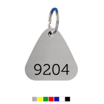 Key Tags Triangle with number