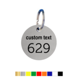 CombiCraft Numbered Acrylic Key Tags Round with number and text