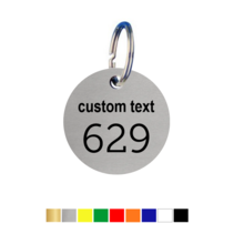 Numbered Key Tags Round with text