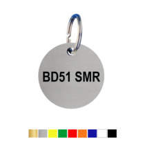 Key Tags Round with license plate