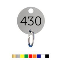 Numbered Key Tags Round with hanging hole