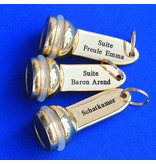 CombiCraft Shiny Brass Hotel Key Chain Capital with key ring