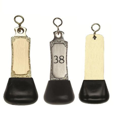 CombiCraft Brass Hotel Key Chain Rustique with S-hook