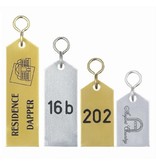 CombiCraft Bercy Hotel Key Chain in Silver, Gold or Bronze finish with S-hook